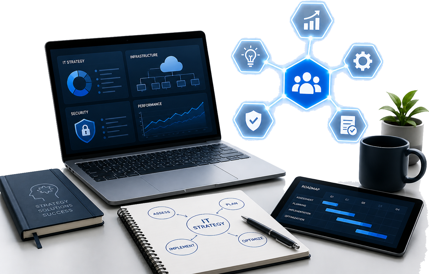 Illustration representing IT consultancy and planning
