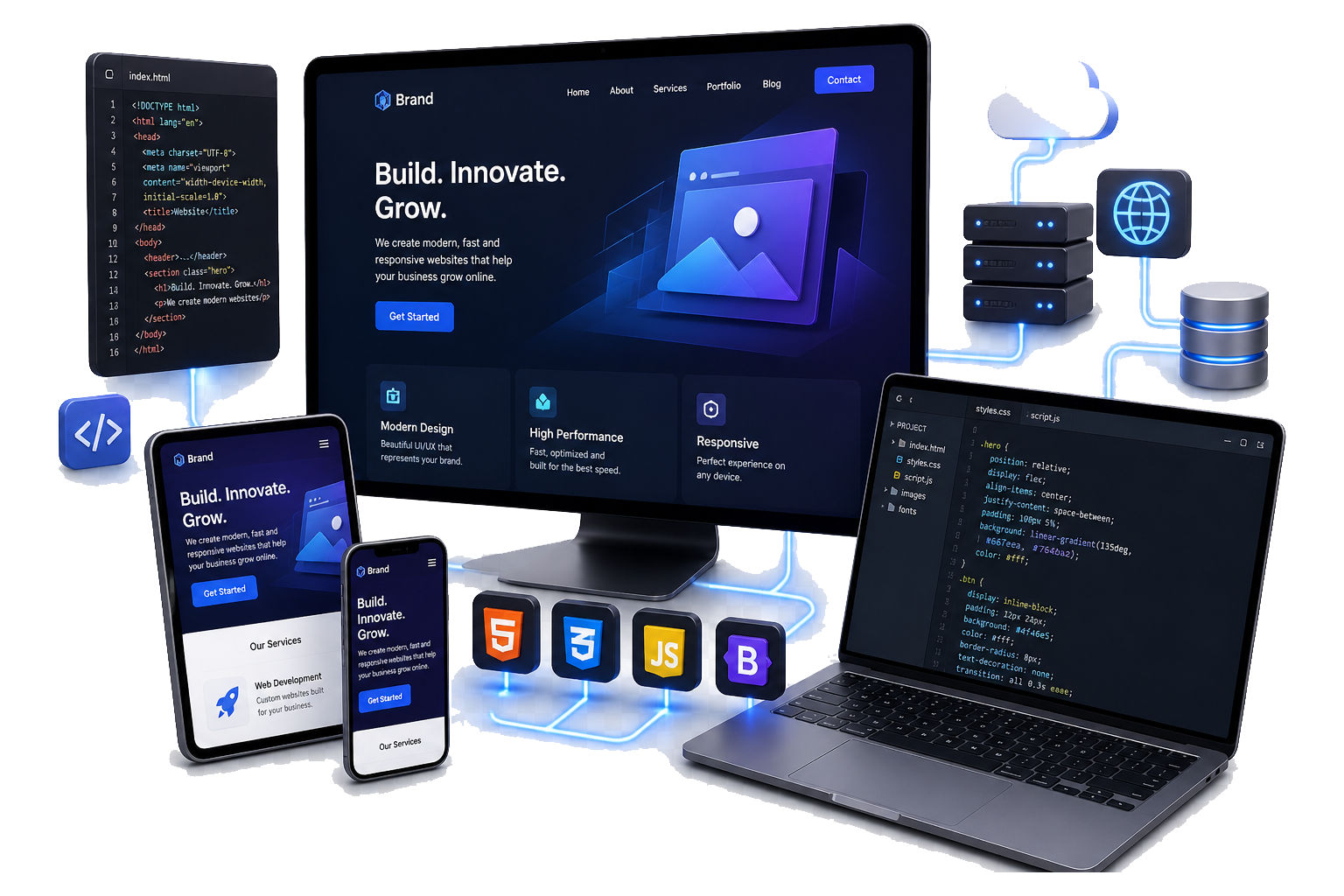 Illustration representing Web3 and blockchain development